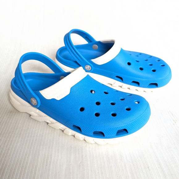 CROCS Other - CROCS Duet Max Clog Clog Shoes Blue and White